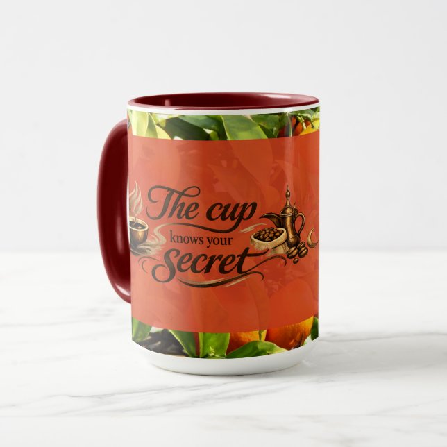 The Cup Knows Your Secret — Coffee Mug (Front Left)