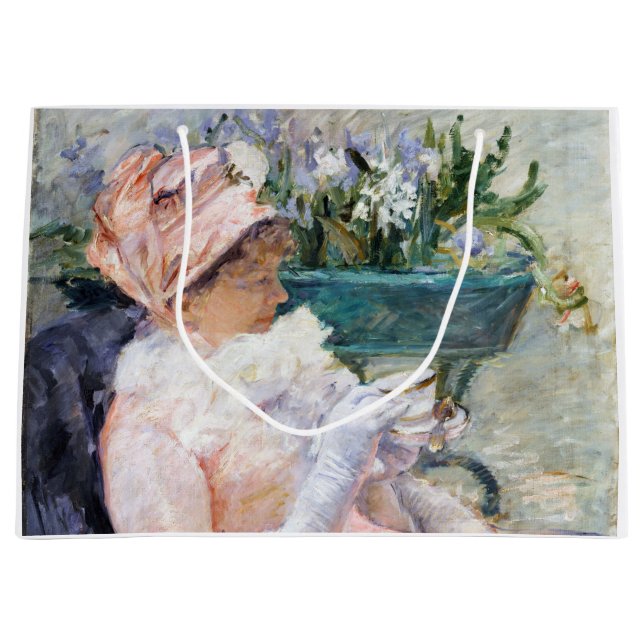 The Cup of Tea, Mary Cassatt Large Gift Bag (Front)