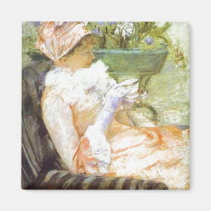 The Cup of Tea, Portrait of Lydia, Mary Cassatt Magnet