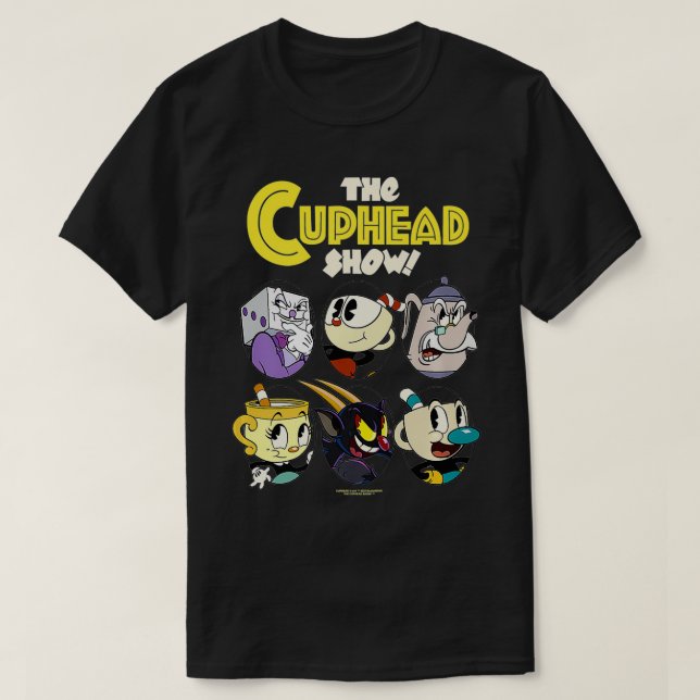 The Cuphead Show Group Poster Logo Premium  T-Shirt (Design Front)