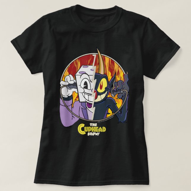 The Cuphead Show King Dice And The Devil Split Pos T-Shirt (Design Front)