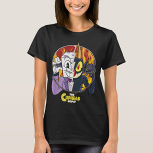The Cuphead Show King Dice And The Devil Split Pos T-Shirt