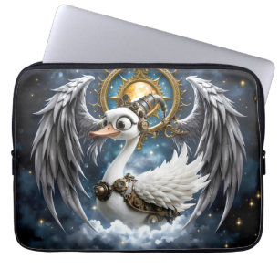 The Curious Clockwork Swan. Laptop Sleeve