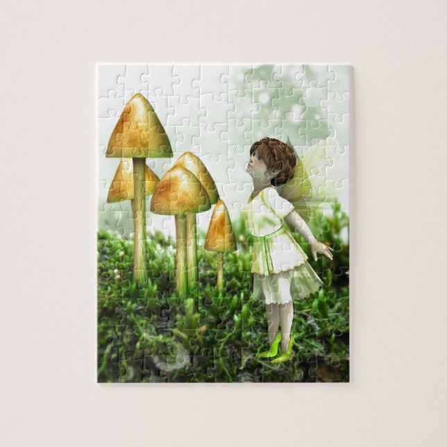 The Curious Fairy - Fairy and Toadstools Jigsaw Puzzle (Vertical)