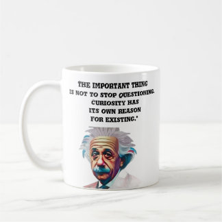 The Curious Mind Mug EinsteinQuotesMug