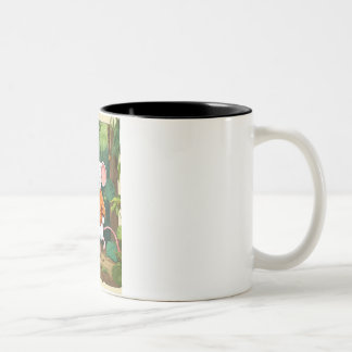 The Curious Mouse's Adventure in the Jungle Two-Tone Coffee Mug