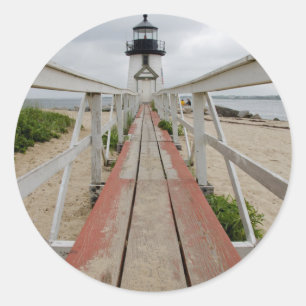 The current lighthouse, the last of many classic round sticker