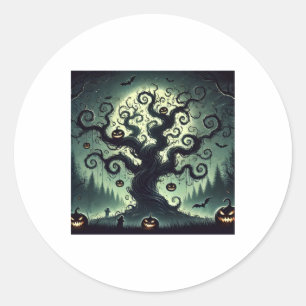The Cursed Hollow A Haunted Midnight Symphony Stic Classic Round Sticker