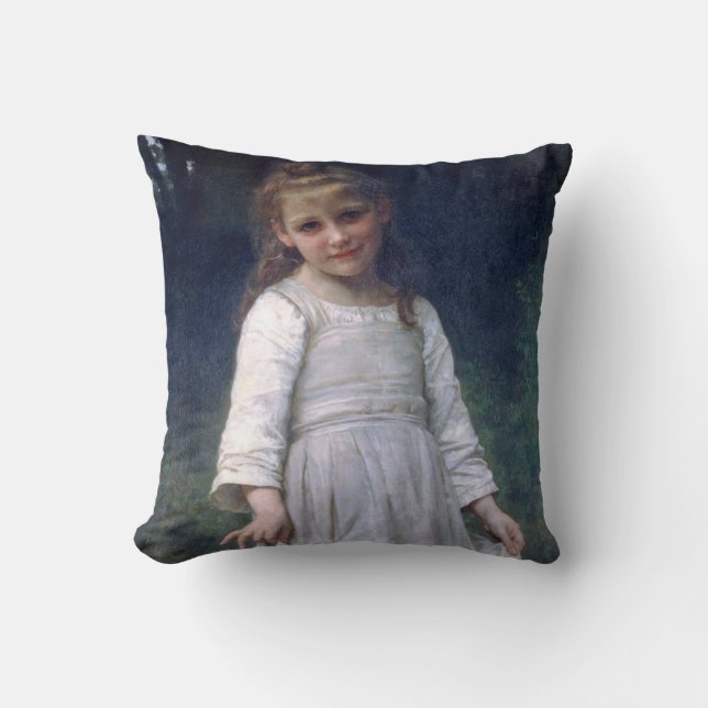 The Curtsey, Bouguereau Cushion (Front)