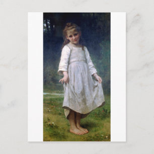 The Curtsey, Bouguereau Postcard