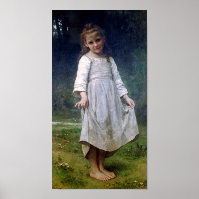 The Curtsey, Bouguereau Poster (Front)