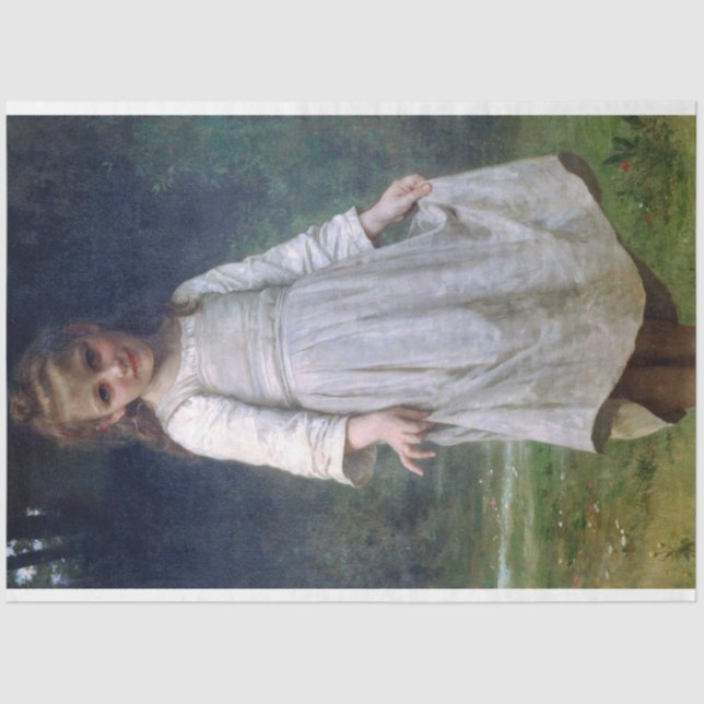 The Curtsey, Bouguereau Tissue Paper (Front)