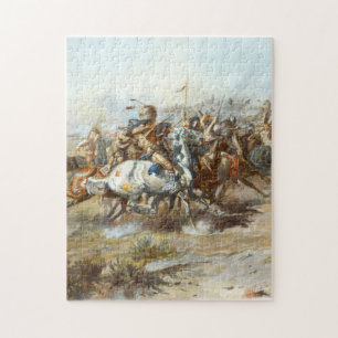The Custer Fight Battle Charles Marion Russell  Jigsaw Puzzle