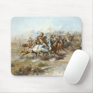 The Custer Fight Battle Charles Marion Russell Mouse Pad