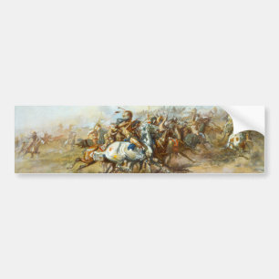 The Custer Fight by Charles Marion Russell Bumper Sticker