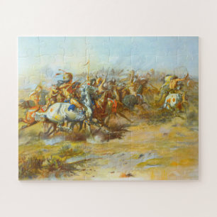 The Custer Fight Charles Marion Russell 1903 Jigsaw Puzzle