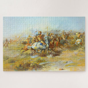 The Custer Fight Charles Marion Russell 1903 Jigsaw Puzzle