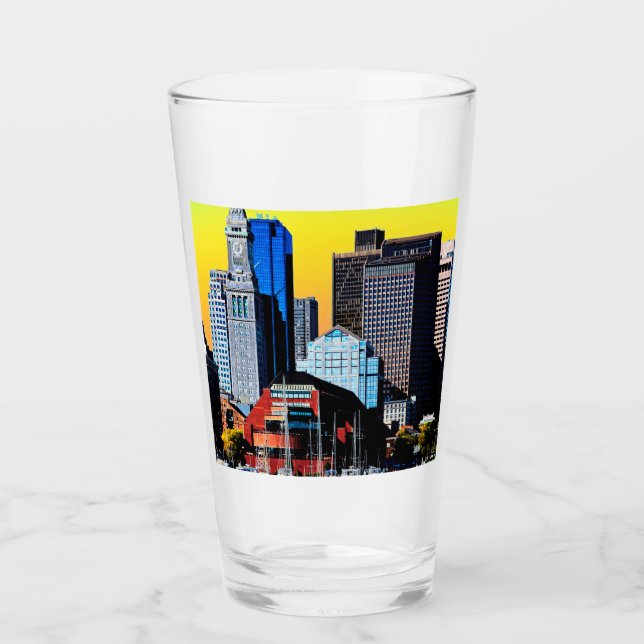The Custom House Boston USA Poster Card Glass (Front)