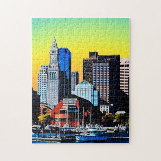 The Custom House Boston USA Poster Jigsaw Puzzle (Vertical)