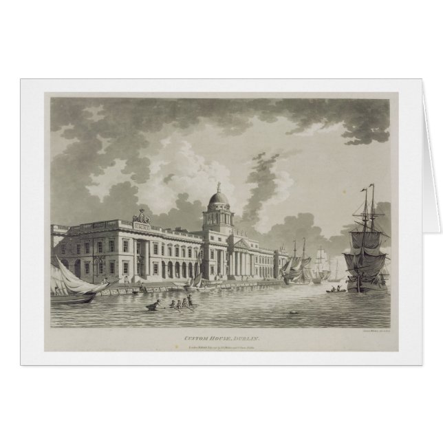 The Custom House, Dublin, 1792 (engraving) (Front Horizontal)