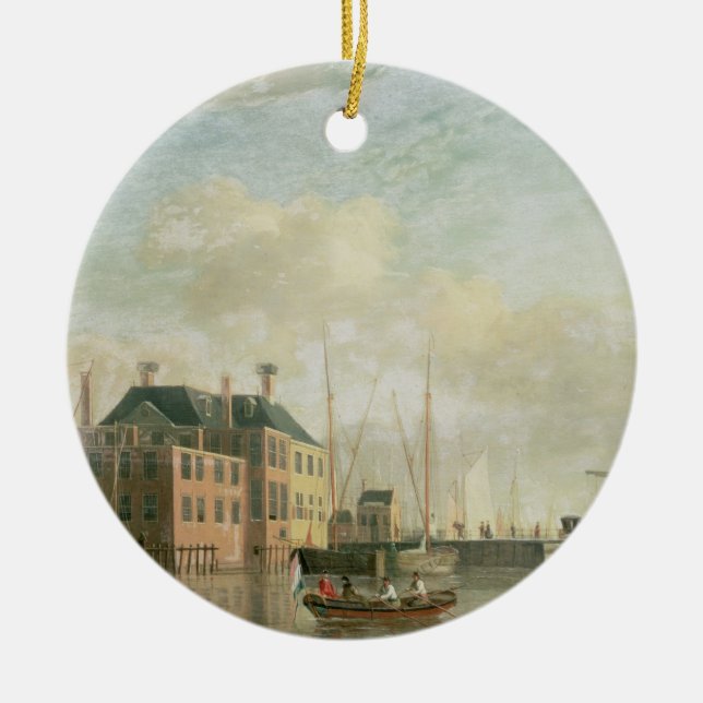 The Customs House, Amsterdam Ceramic Tree Decoration (Front)