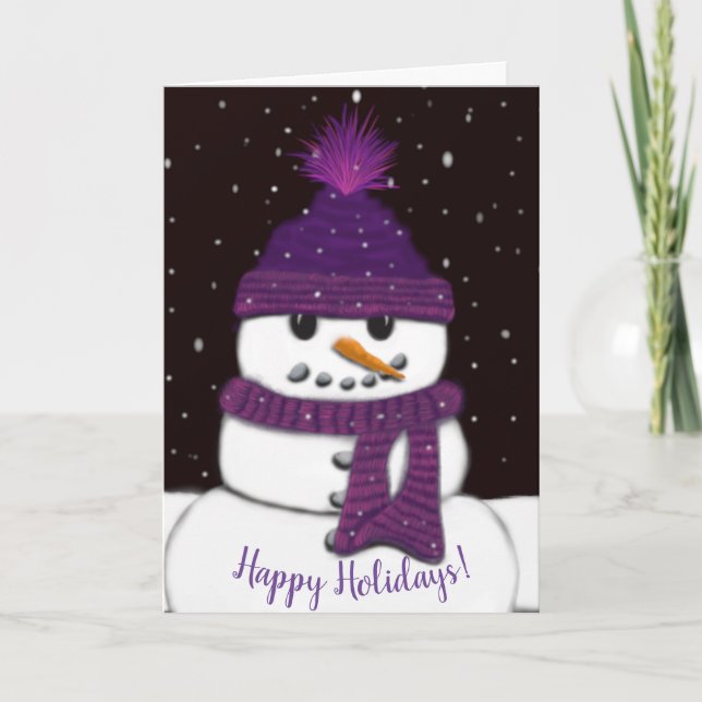 The Cute Armless Snowman Holiday Card (Front)