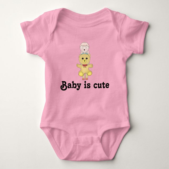 The cute baby T-shirt Baby Bodysuit (Front)