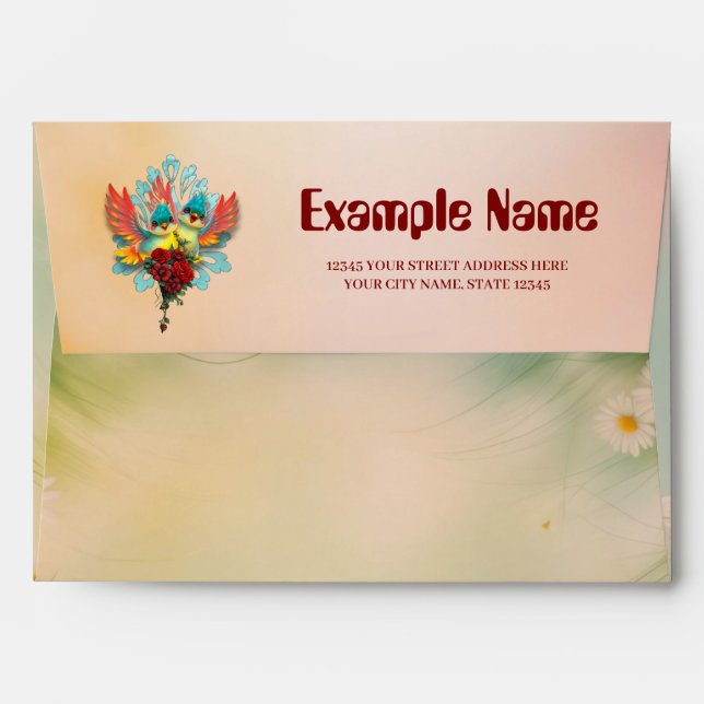 The cute birds of good humour. envelope (Back (Top Flap))