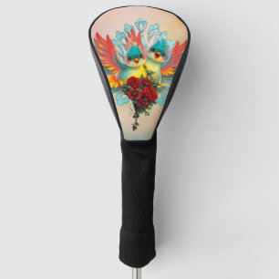 The cute birds of good humour. golf head cover