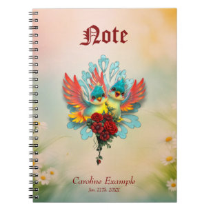 The cute birds of good humour. notebook