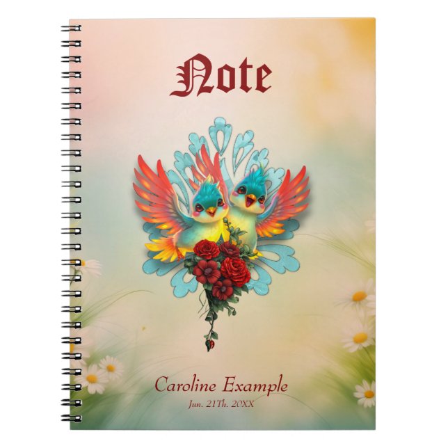 The cute birds of good humour. notebook (Front)