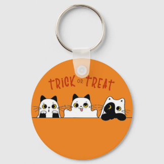 the cute halloween kittens key ring