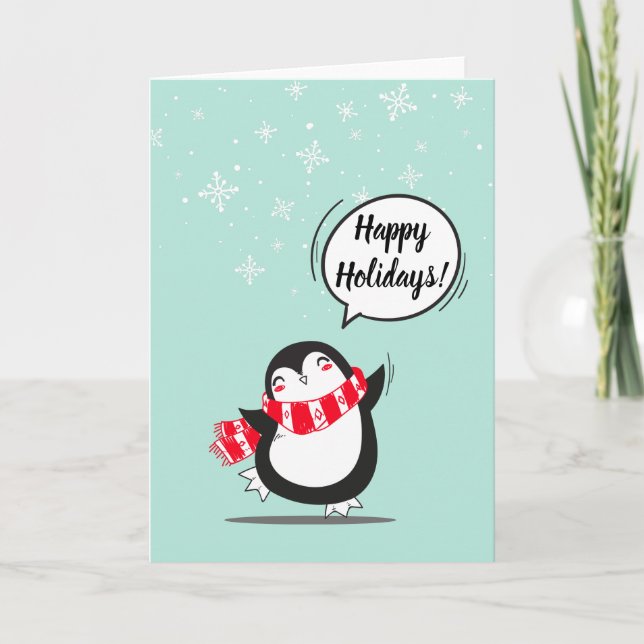 The Cute Penguin Holiday Card (Front)