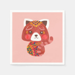 The Cute Red Panda Napkin