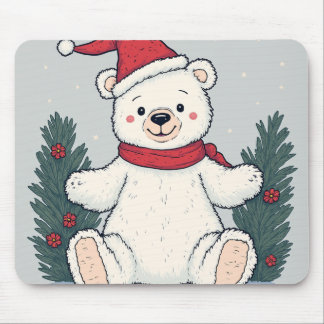 The Cutest Christmas Bear Mouse Pad
