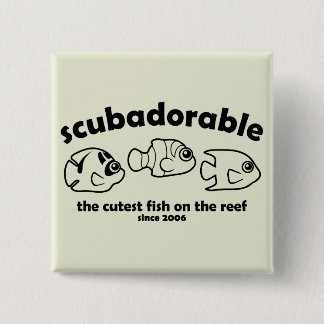 The Cutest Fish on the Reef 15 Cm Square Badge