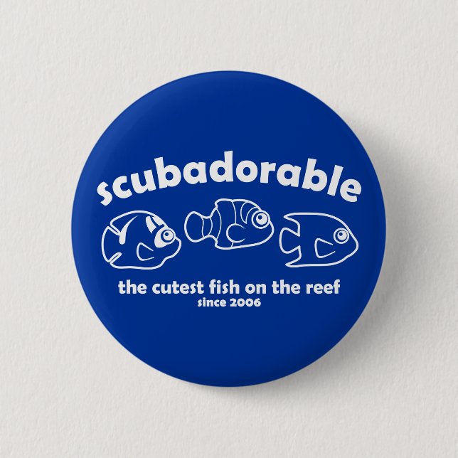 The Cutest Fish on the Reef 6 Cm Round Badge (Front)