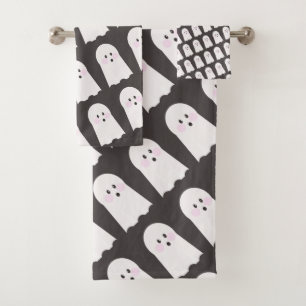 The cutest ghost pattern bath towel set