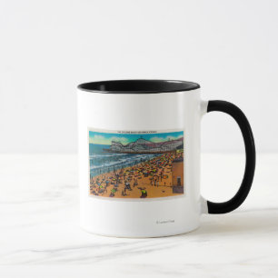 The Cyclone Racer and Beach Crowds, Long Beach Mug