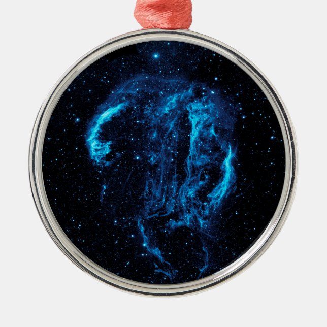 The Cygnus Loop Nebula (NASA) (Outer Space) Metal Ornament (Front)