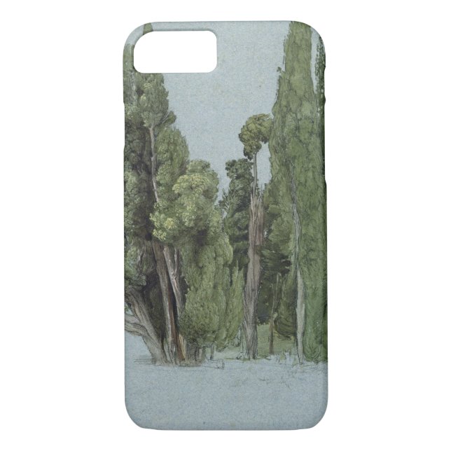 The Cypresses at the Villa d'Este, Tivoli (w/c & g Case-Mate iPhone Case (Back)