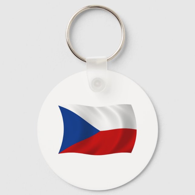 The Czech Republic Flag Keychain (Front)