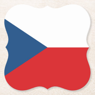 The Czech Republic Flag Paper Coaster