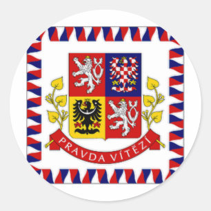 The Czech Republic President Flag Classic Round Sticker