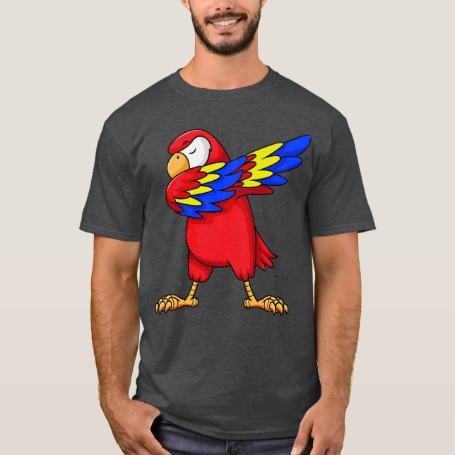 The Dabbing Parrot  Cool Parrot Gifts Shirt Dab (Front)