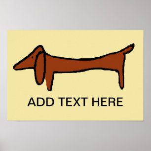 The Dachshund, add text Poster