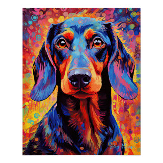 The Dachshund Dog 005 - Zetton Ziana Poster