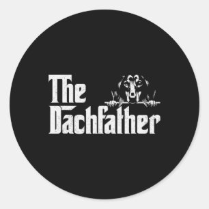 The Dachshund Fathers Day Dogfather Gifts Wiener D Classic Round Sticker