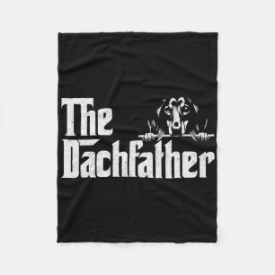 The Dachshund Fathers Day Dogfather Gifts Wiener D Fleece Blanket
