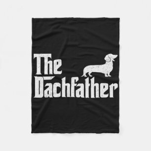 The Dachshund Funny Wiener Dog Gifts For Men Fathe Fleece Blanket